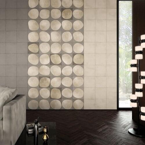 MASAR Italian light luxury living room bedroom villa background wall sofa wallpaper wallpaper reading room Square circlee