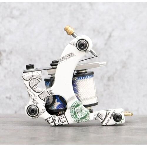 1pcs Free ShippingTattoo Machine Gun For Liner Shader 8 Wraps Reels Tattoo Machine Handmade Artist Basic Starter USDTattoo