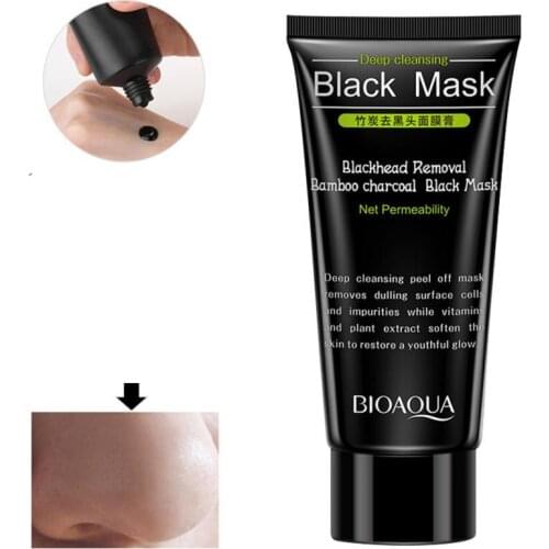 Facial Blackhead Remover Mask Cream Skin Care Shrink Pores Acne Black Head Removal Nose Cleansing Purifying Peel Type Mask