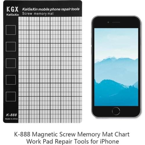 NEW 1PC K-888 Magnetic Screw Mat Memory Chart Work Pad Mobile Phone Repair Tools 145 X 90mm Palm Size