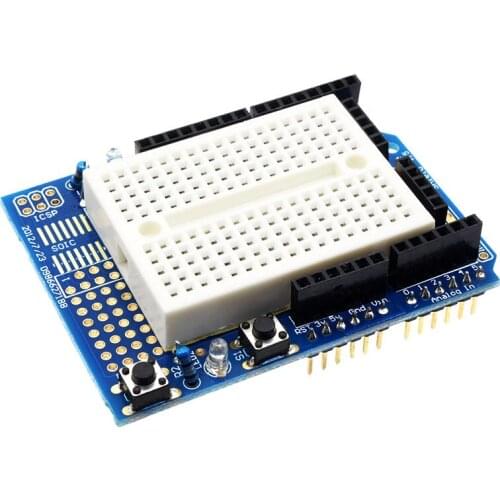 Glyduino UNO Proto Shield Prototype ExpansionBoard Based for Arduino Uno ProtoShield with SYB-170 Mini Breadboard