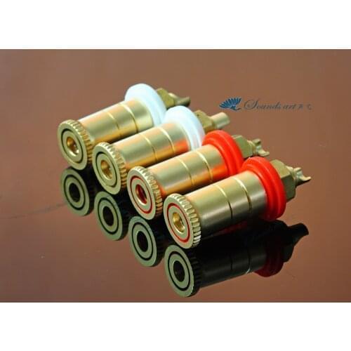 Pure Copper Sand-plated Gold Imitation WBT Amplifier Terminal Amplifier Horn Pure Copper Horn Base Horn Terminal