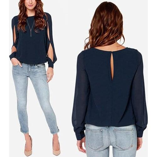 Sanwood Stand-up Collar Blouses