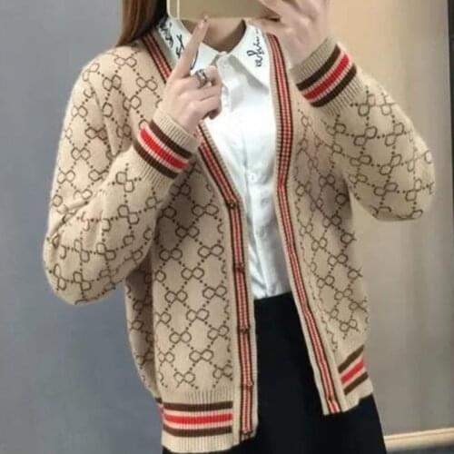 Loose Cardigan Jacket Fall 2021 Loose Sweater New Korean Edition Womens Early Fall Versatile Knitwear
