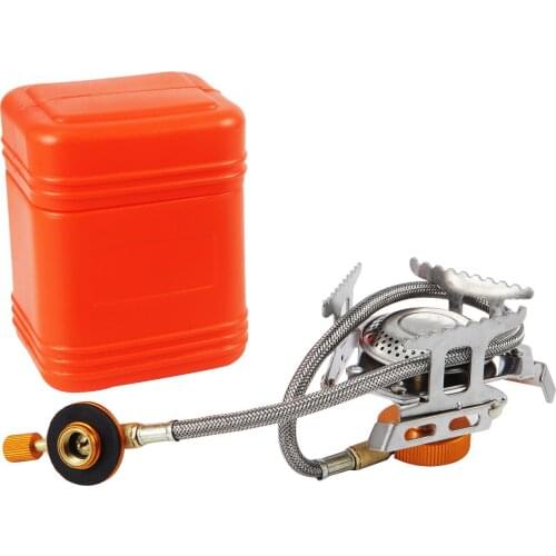 Camping Gas Stove Outdoor Cooking Supplies Gas Furnace Picnic Split Burners Foldable Wind Shield Screens Camp Cooking Supplies