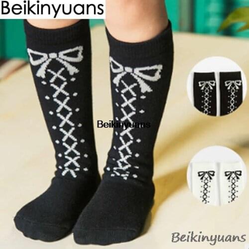 Spring and autumn new childrens warm toddler socks knee high toddler Korean cartoon baby socks baby legs warm socks