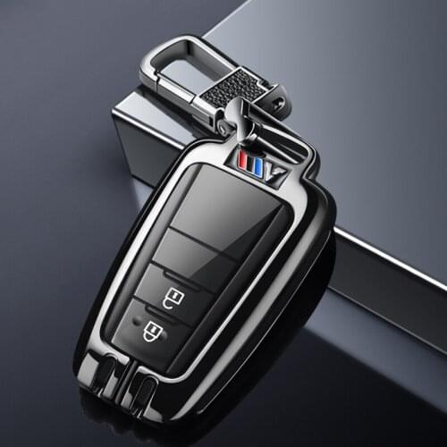 High quality New kirsite car key case Full cover For Toyota Prius Camry Corolla C-HR CHR RAV4 Prado 2020 Accessories keychain