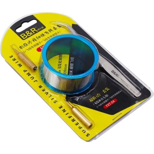 0.009mm Fine Silver Flying Wire Suit CPU Welding Pad Flying Wire Fingerprint Repair Maintenance Solder Joint Line On mainboard