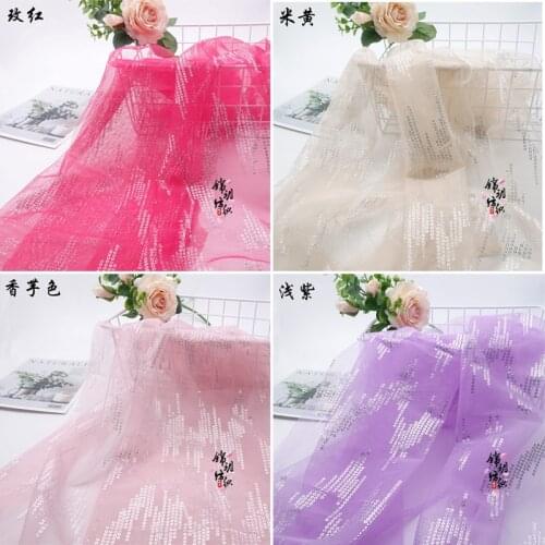 1Meter Small Circle Hot Silver Sequin Mesh Fabric High Quality Bridal Wedding Dress Decoration Fashion Headdress Accessories