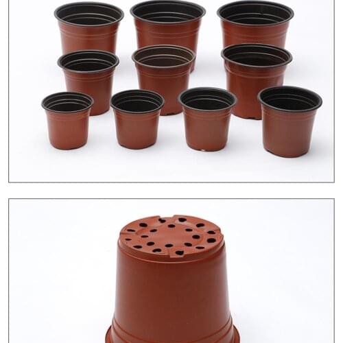10pcs Flower Pots Nursery Resistant Tray Plastic Grow Pot Drainage Garden Plant Home Decoration Grow Box Transplant Irrigation