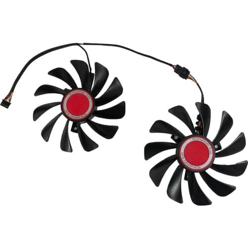 2Pcs/set Graphics cards Fan RX580 GPU VGA Cooler For HIS RX 580 XTR IceQ OC Roaring Turbo 8GB Video Card As alternative