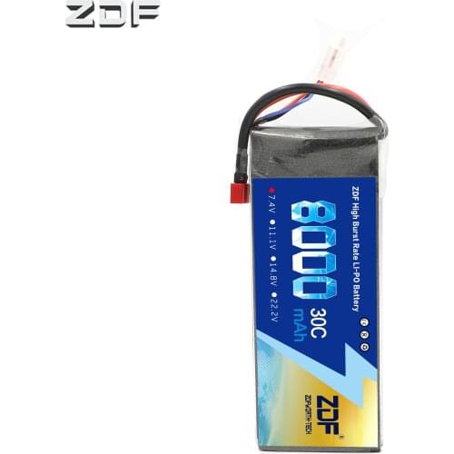 2019 ZDF Good Quality 7.4V 8000mah 30C max60C 2S LiPo Battery for RC Helicopter Airplane Car Boat Bateria AKKU Drone