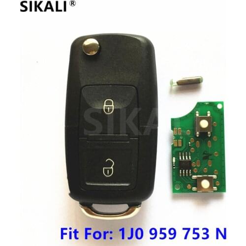 Car Remote Key with Chip for 1J0959753N 5FA009259-55 for Skoda FABIA OCTAVIA 1999 - 2009