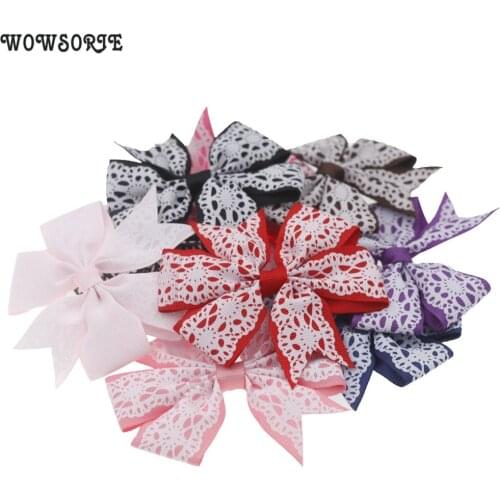 8cm Baby Grosgrain Ribbon Hair Bow Without headband No Clip Girls Boutique Bow Hair Newborn Photo Hair Accessories10pcs/lot