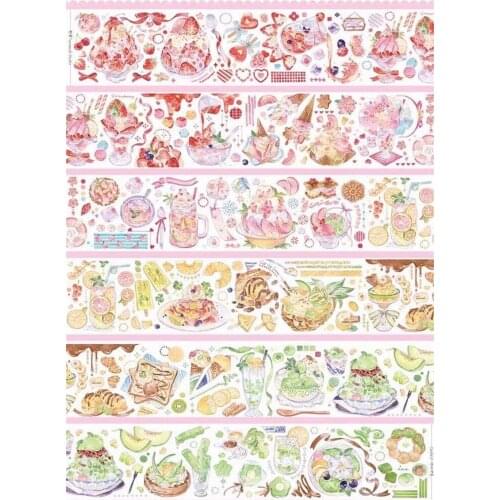 Big Size Sweet Summer Drinks Washi Tapes for Card Making Bullet Journal DIY Scrapbooking Decorative Stickers