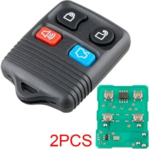 2pcs 4 Buttons Car Keyless Replacement Remote Key Fob CWTWB1U212/CWTWB1U331/GQ43VT11T/CWTWB1U345 Fit for Ford