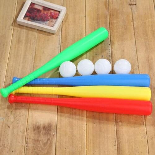 4 Sets kids baseball bat Softball Bats Plastic Baseball Bat Kit with Baseball Toy for Children Soft Baseball Toys Outdoor Sports