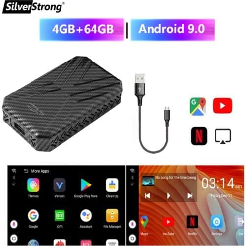 For Apple CarPlay AI Box,4GB+64GB,Universal Android CarMultimedia Player,Wireless Mirror Link,Plug and Play,Auto TV Box