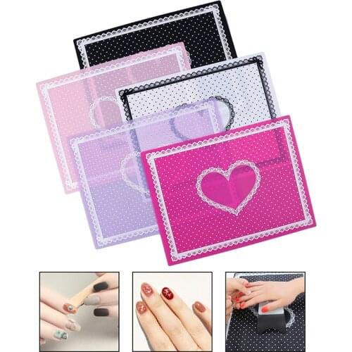 Nail Art Mat Salon Practice Silicone Pillow Hand Holder Cushion Lace Table Washable Mat Pad Washable Manicure Tool