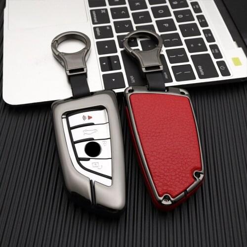Zinc Alloy Leather Car Key Case Cover For BMW 1 2 3 4 5 6 7 Series X1 X3 X4 X5 X6 F30 F34 F10 F07 F20 G30F15F16 Protection Case
