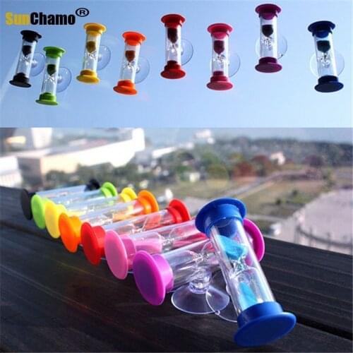 1Pc Toothbrush Swivel Sand Timer 3Minutes 2Minutes Shower Timer Multicolor Kids Hourglass MiNi Glass Sand Clock For Teeth Gadget