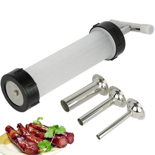 New type kitchen Manual Sausage Maker Syringe Meat Fillers Machine Nozzle Funnel Sausage Meat Stuffer Sausage Filler Machines
