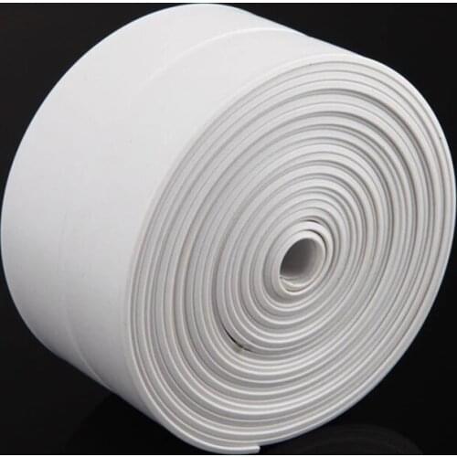 2.2cm Wide Sealing Strip TapeBathroom Kitchen Shower Sink Bath Caulk Strip Self Adhesive Waterproof Wall Sticker Sink Edge Tape