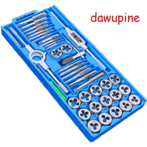 40 PCS Tap & Die Set M3~M12 Straight Flute Hand Tap wrench Die wrench Car Motorcycle Maintenance tools Tap and Die Tools Kit