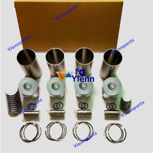 For Isuzu 4JA1 Engine Overhaul Rebuild Kit Fit TA450F Diesel Engine Liner Piston Kit Ring Bearing Full Gasket Set