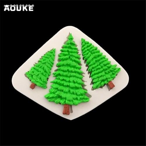 Christmas Tree Fondant Cake Silicone Mold Pastry/Candy Biscuits Molds Chocolate Mould Cake Decoration Baking Tools