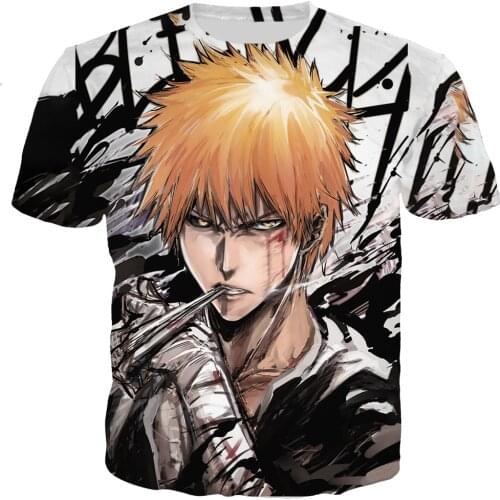 Anime Bleach Shirts 2021 Men/women 3D Bleach Printed T-shirt Casual Harajuku Style T Shirts Unisex Fashion Streetwear Tee Tops