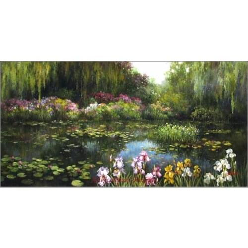 Needlework for embroidery DIY DMC High Quality - Counted Cross Stitch Kits 14 ct Oil painting - Iris Pond