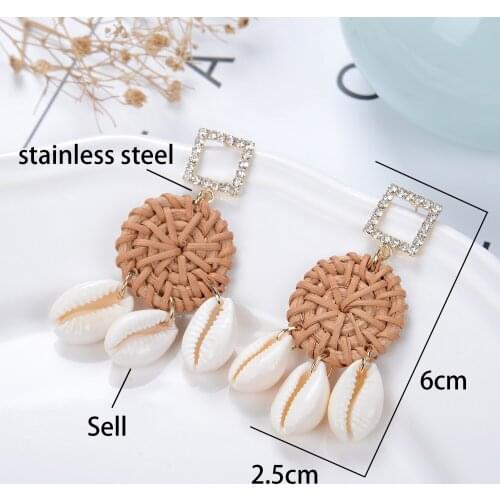 Earrings fashion jewelry conch metal earrings ladies party jewelry