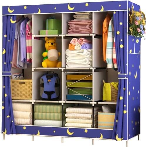 Non-woven Cloth Wardrobe Closet Large Wardrobe Multifunction Dustproof Storage Cabinet Folding Fabric Wardrobe Bedroom Furniture