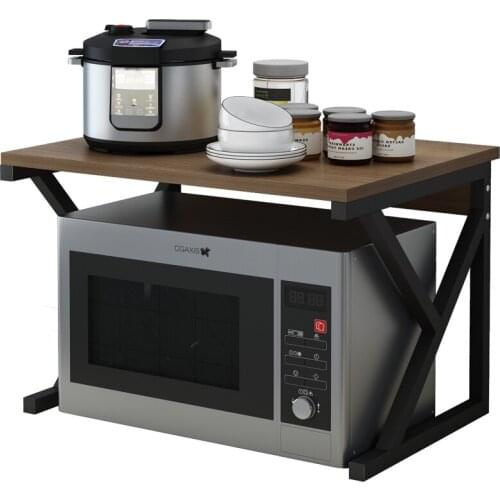 Splash-resistant kitchen storage rack strong load-bearing multi-layer storage rack large capacity table top double-layer oven ra