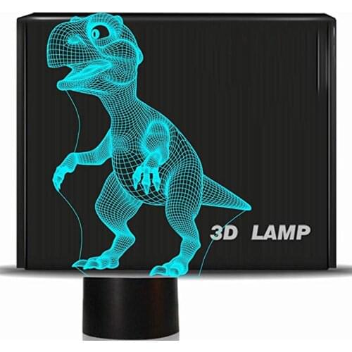 3D Night Lights for Kids Dinosaur Night Light Illusion Lamp 7 Colors Changing, Room Decoration Birthday Gifts for Boys Girls