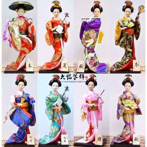 Decoration Arts crafts girl gifts get married Boutique Japanese dolls 12 Inch Doll shaped silk handmade Japanese craft ornaments