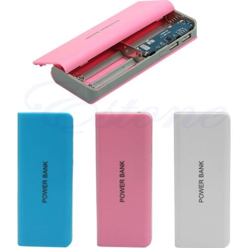 1 PC 13000mAh USB Dual Portable Power Bank Kit 5x18650 Battery Charger For Cell Phone