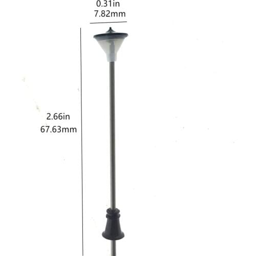 20pcs Model Train Railway Lamps 1/100 Scale 7cm High Miniature Led 3V Street Double Headcopper Light For Architectural Layout