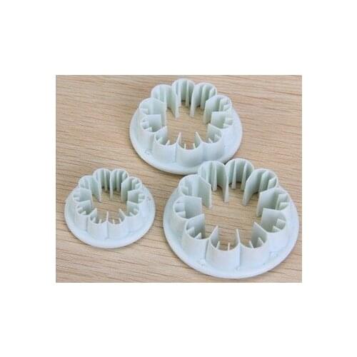 3pcs Carnation Flower Cutter Fondant Plunger - Worldwide