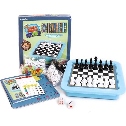 4 in 1 Multifunctional Board Game Chess Flying Chess Checkers Gobang Chinese Chess Adult Parent-child Game Toys