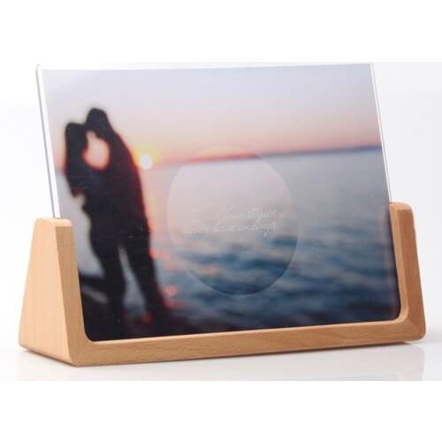 7 Inch Solid l Shape Table Photo Picture Display Frame Acrylic Menu Paper Sign Holder Display Stand