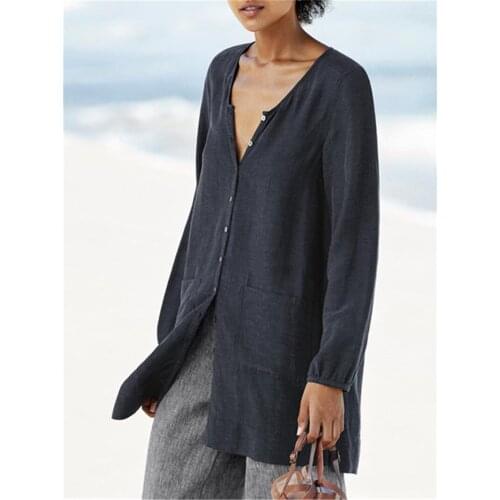 Spring Autumn Linen Maternity Blouses Long Sleeve V-Neck Shirts Clothes For Pregnant Women Shirt Pregnancy Clothing Plus Size