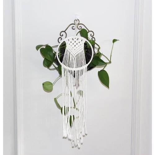 Handmade Dream Catchers Beige Large Round Ring Circle Hanging Dream catchers Outdoor Decorations Bedroom Home Decors