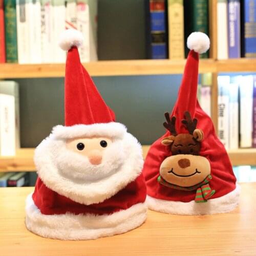 Hot Sale Creative Glow Sounding Electric Christmas Hat for the Elderly Festival Party Evening Show Game Hat Props