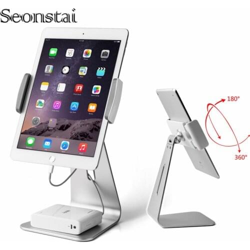 Aluminum 7-13 inch Elegant Tablet Stand 360 Rotation Viewing Angle 180 Degree Adjustable Universal Desktop Holder for iPad Mini