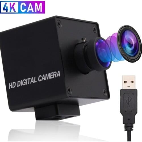 ELP 170 Degree 4K USB Webcam Wide Angle Sony IMX317 30fps 4K Mini CMOS USB Camera Audio Camera Module HD