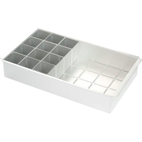Aluminum Alloy Rectangular Cake Mould Baking Tray Letter Number Cake Mould Bakeware Pan Adjustable Mold Chocolate Bakery
