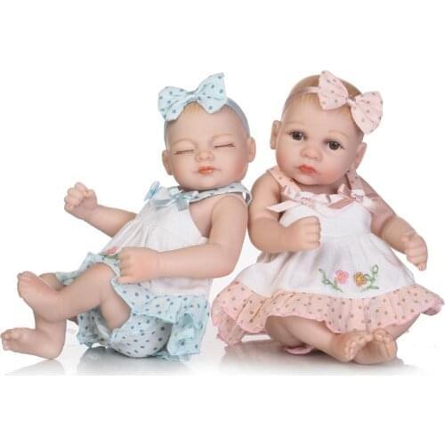 26cm Bebe Reborn Menina Twins Full Body Soft Vinyl Doll Girl Silicone Toddler Toys Play House Boneca Christmas Birthday Gift