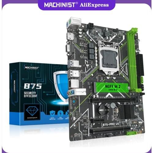 B75 motherboard LGA1155 pin supports Intel i3/i5/i7 processor and DDR3 memory RAM with HDMI VGA NGFF M.2 and SATA M.2 B75-PRO-U5